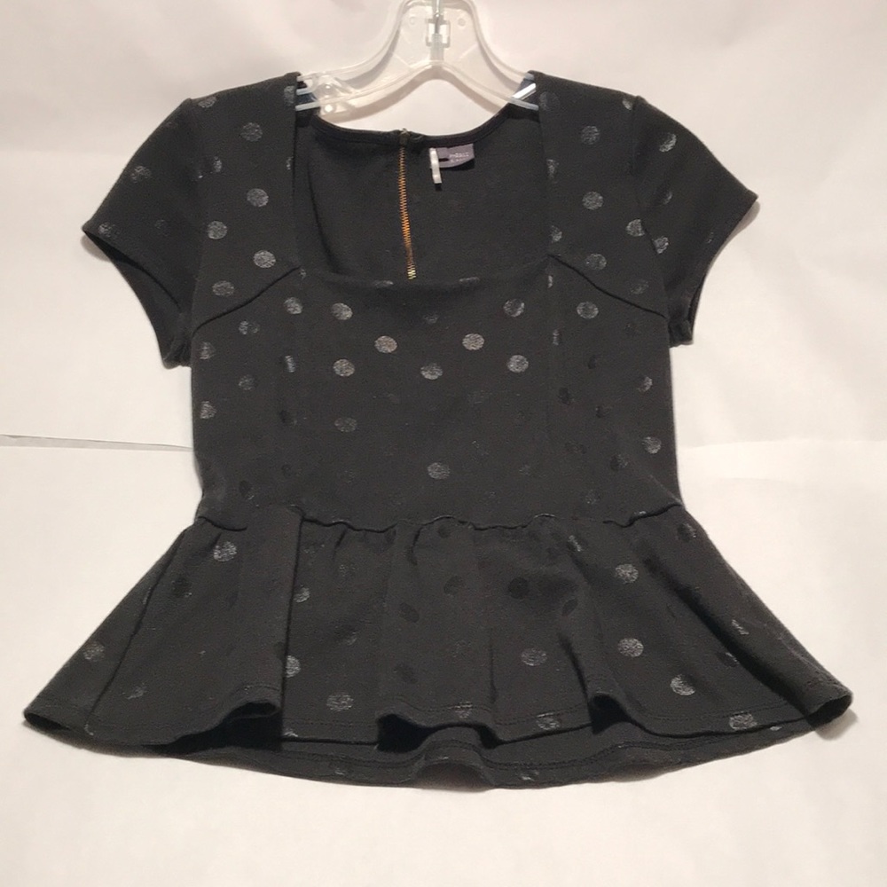 Peplum Black Top